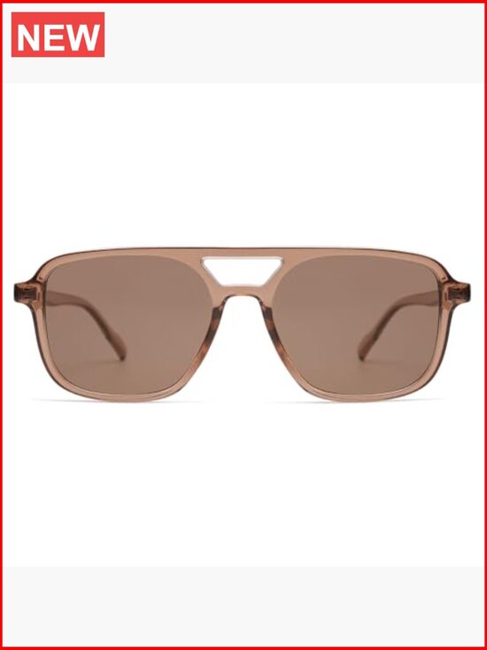 Retro Aviator Sunglasses for Women Men, Rectangle UV400 Shades